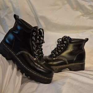 Black Leather Men's Boots